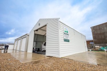 Workshop structure installed for reading caravans